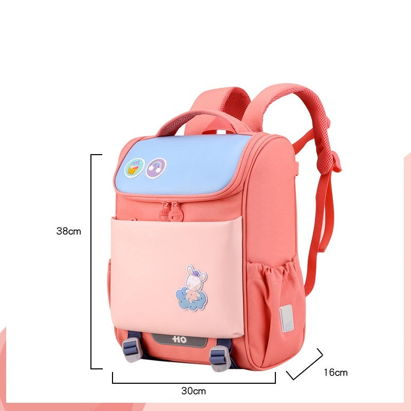 primary school students shoulder pad childrens backpack light solid color primary school bag