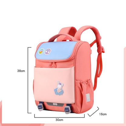 primary school students shoulder pad childrens backpack light solid color primary school bag