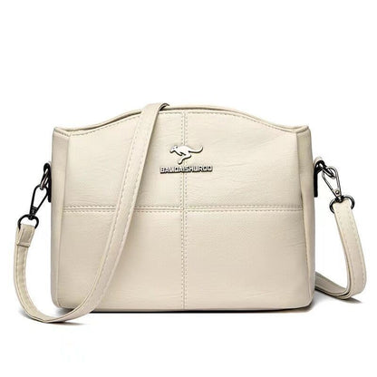 Korean-style Womens Shoulder Soft Leather Versatile Design Large Capacity And Embroidered Crossbody Bag