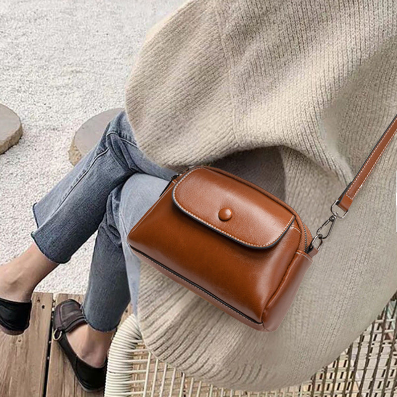 foreign trade wholesale bag for women summer simplicity shoulder mini high grade cowhide delivery