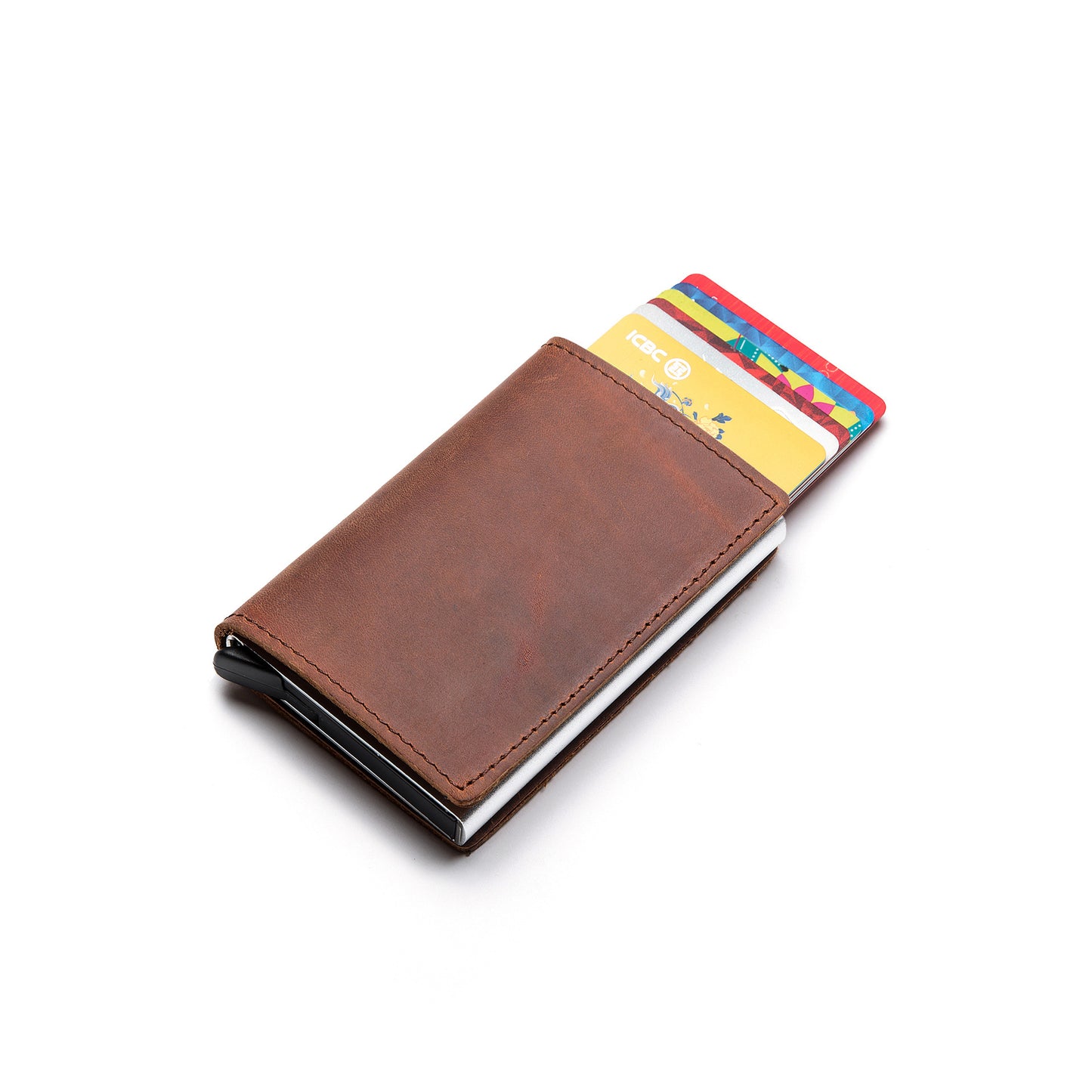 anti theft swipe mens card holder multi card slot credit card box