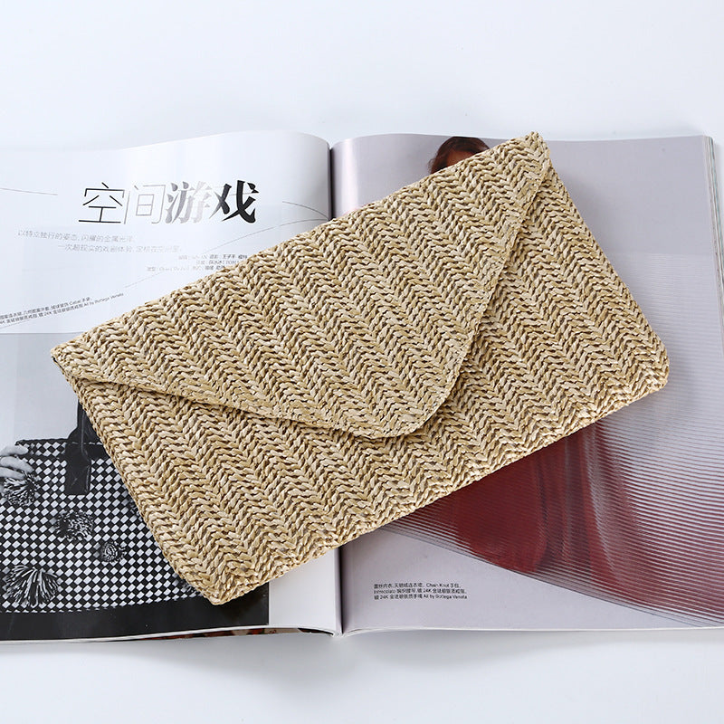 new style straw woven bag for cross border dinner bag