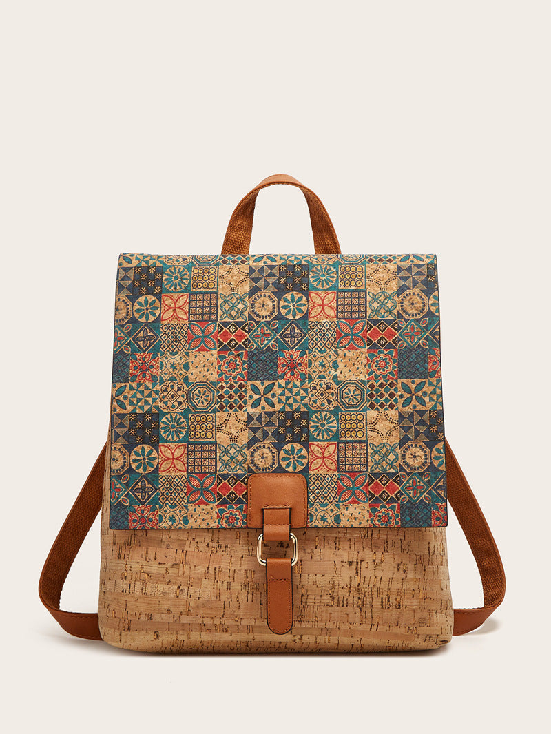 affordable luxury fashion high grade fashion retro printed backpack