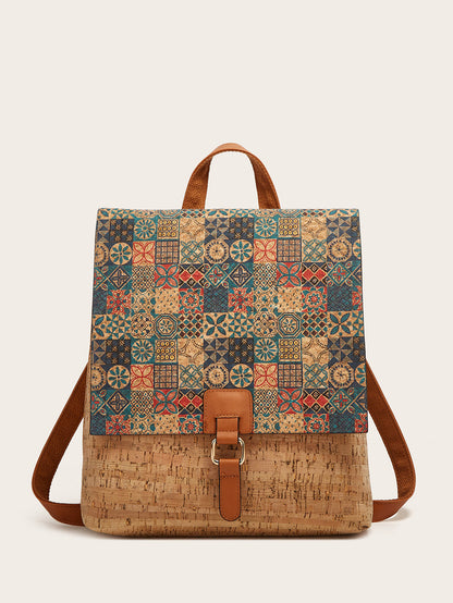 affordable luxury fashion high grade fashion retro printed backpack