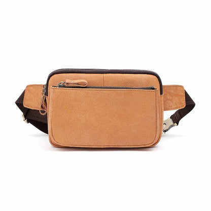 men waist bag pack casual functional money phone belt bag male unisex sling bag for belt leather hip bag chest phone purse