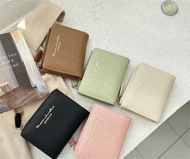 womens korean style retro folding wallet