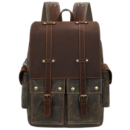 fashion retro mens canvas backpack