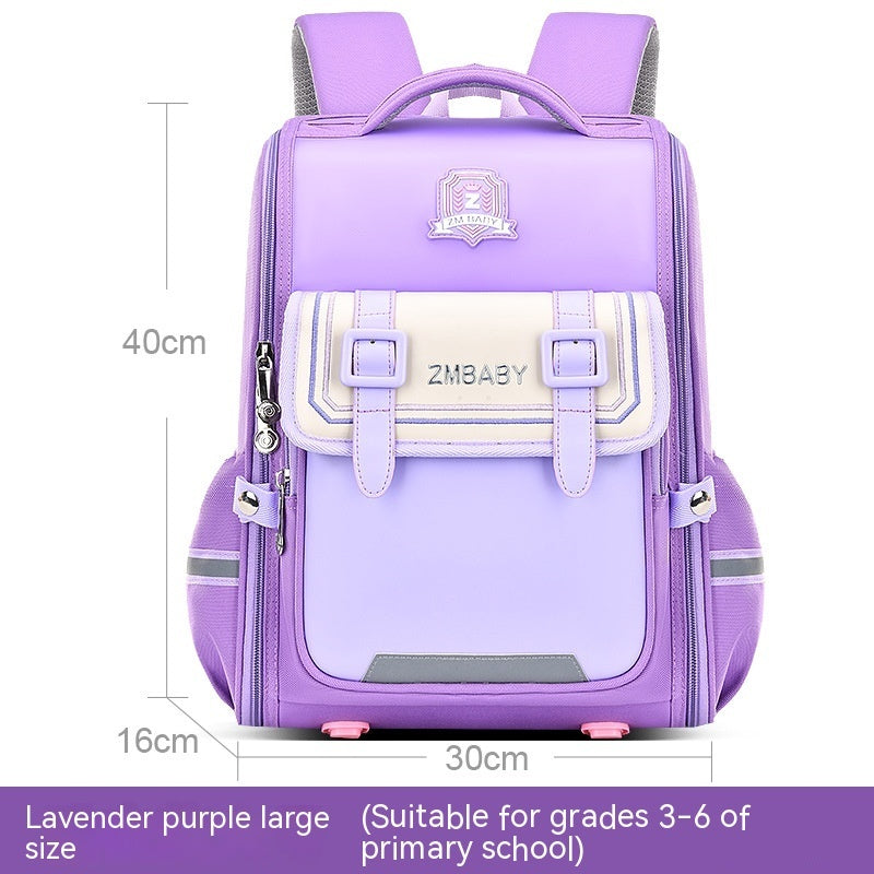 one piece open spine protection childrens schoolbag lightweight