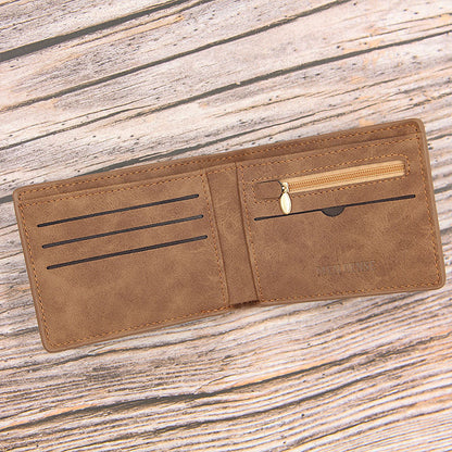 new fashion mens short vintage frosted wallet