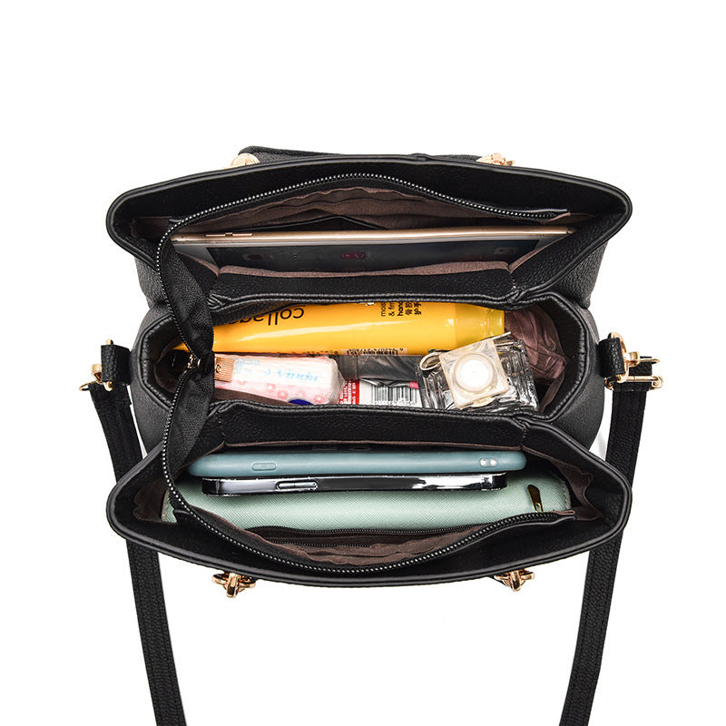 autumn and winter new fashion litchi pattern shoulder messenger bag