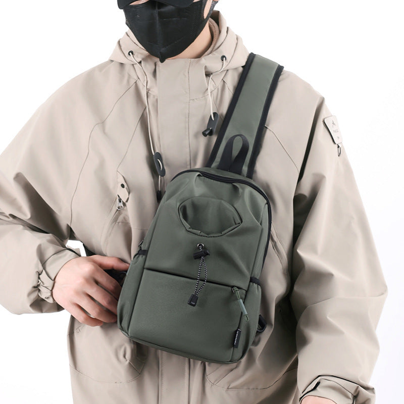 mens oxford cloth splash proof shoulder crossbody chest bag