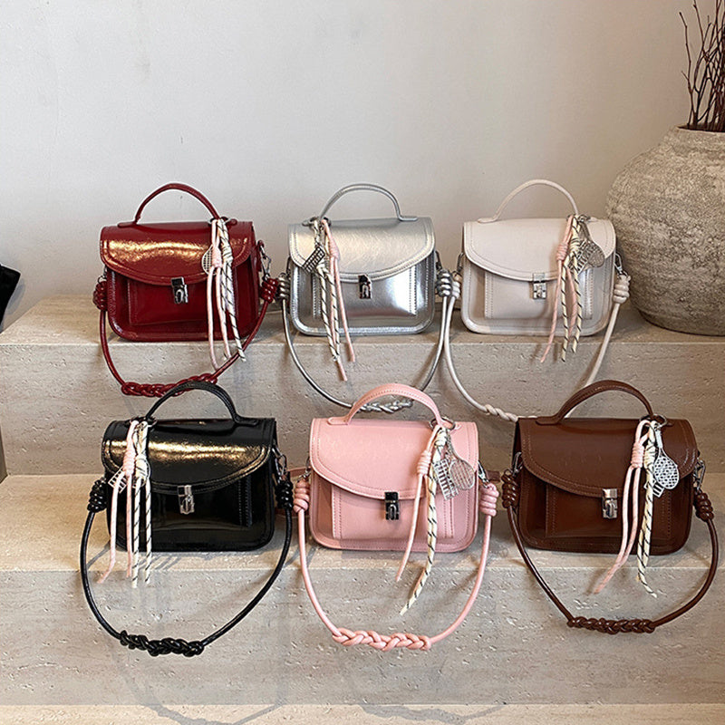 casual small square shoulder bag retro portable messenger handbags for women