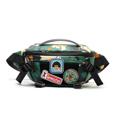 outdoor cycling chest bag camouflage pattern