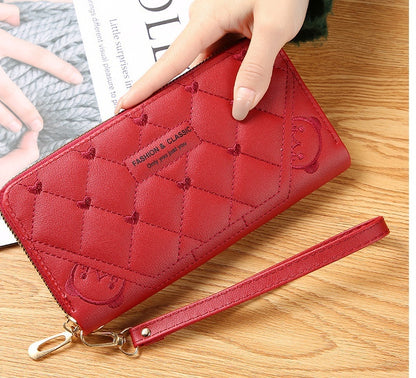 womens wallet long fashion single zipper