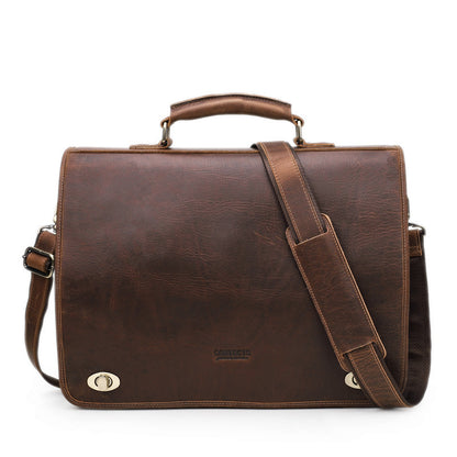 fashion personality leather mens business briefcase