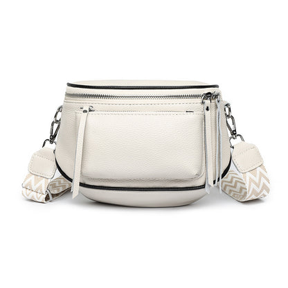 new first layer cowhide saddle bag large capacity shoulder bag