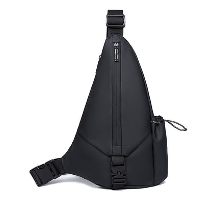 derm mens crossbody motorcycle chest bag triangle sunday bag
