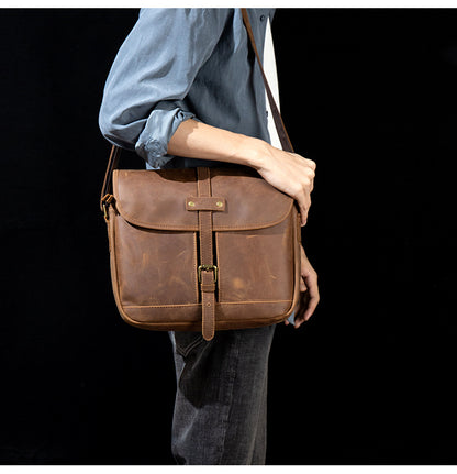 handmade genuine leather crossbody shoulder bag european and american fashion