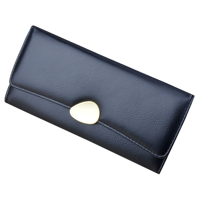 womens long wallet soft leather wallet multi card slot card holder retro fashion minimalism large capacity handbag