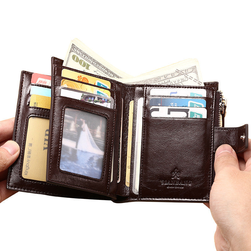 mens leather wallet wallet card holder