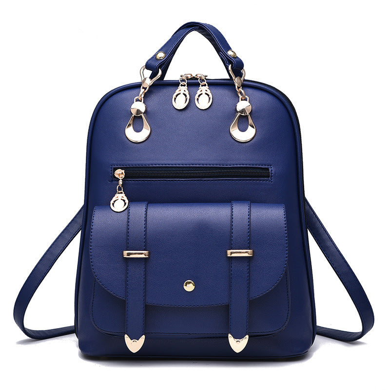 female bag fashion pu leather dual use backpack