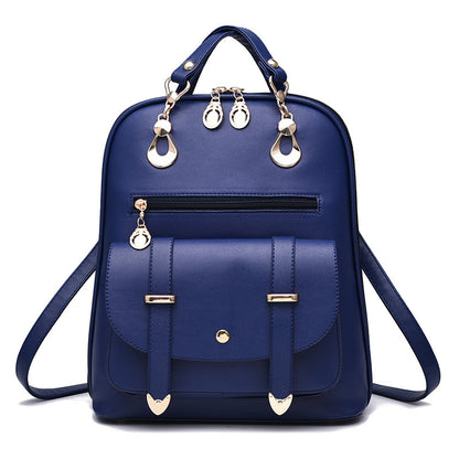 female bag fashion pu leather dual use backpack