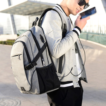 new fashion trend mens backpack leisure business travel computer backpack junior high school schoolbag