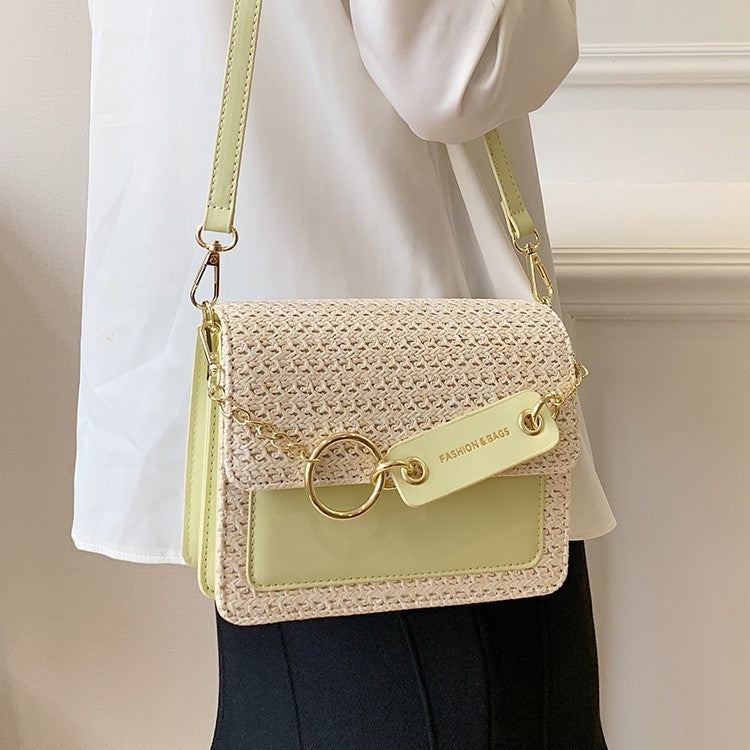 new fashion single shoulder crossbody womens braided small square bag