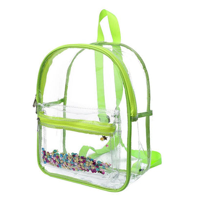 transparent waterproof pvc childrens backpack schoolbag