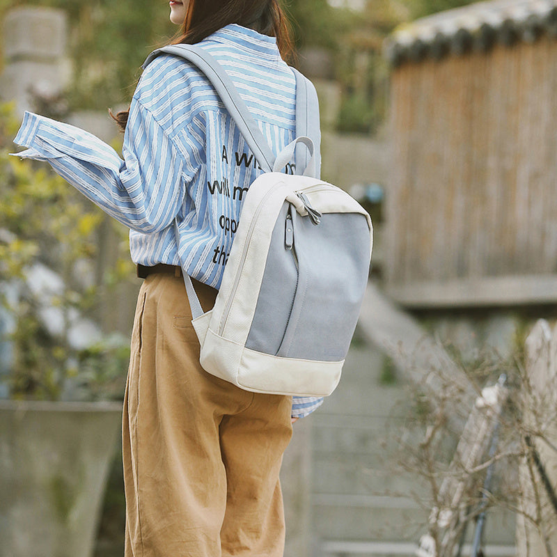 trendy student canvas backpack