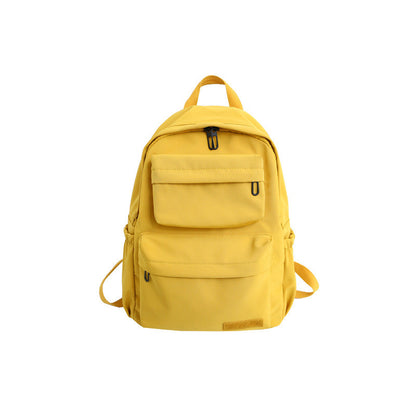 backpack student schoolbag female korean version large capacity travel leisure solid color multi layer backpack