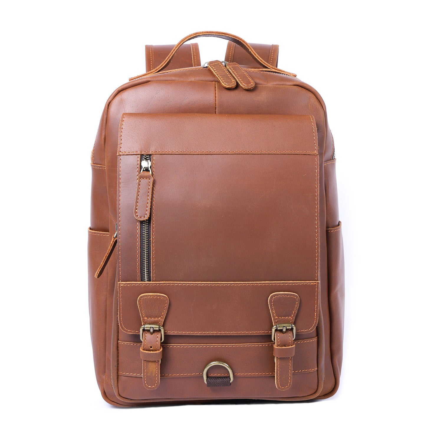 retro crazy horse capacity first layer leather backpackage