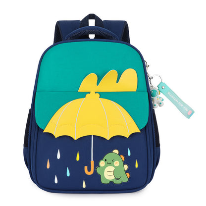 pupils intermediate and advanced kindergarten classes contrast color cartoon backpack