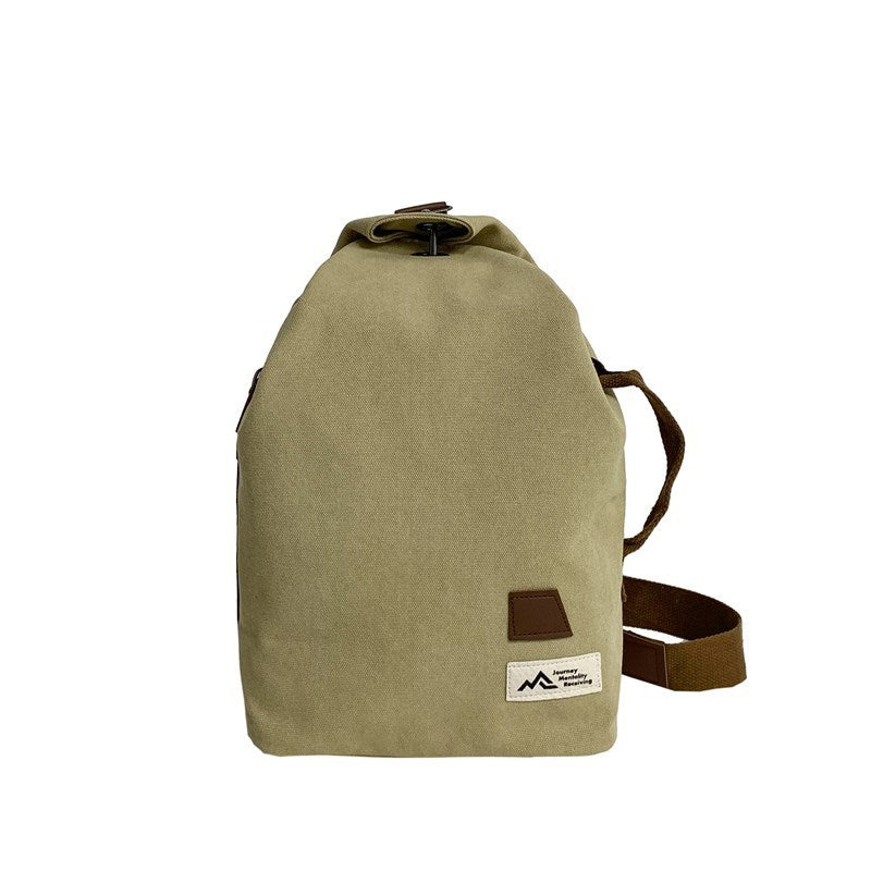 fashion canvas slanted chest bag travel leisure sports waist bag