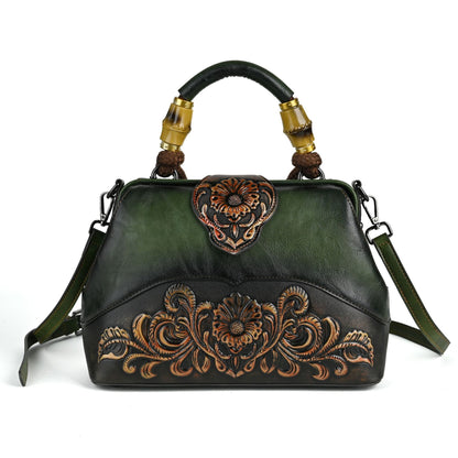 retro embossing hand rub color handbag crossbody clip bag