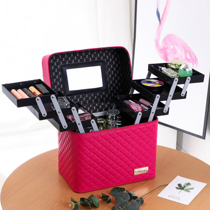 new four open cosmetic case portable cosmetic storage bag