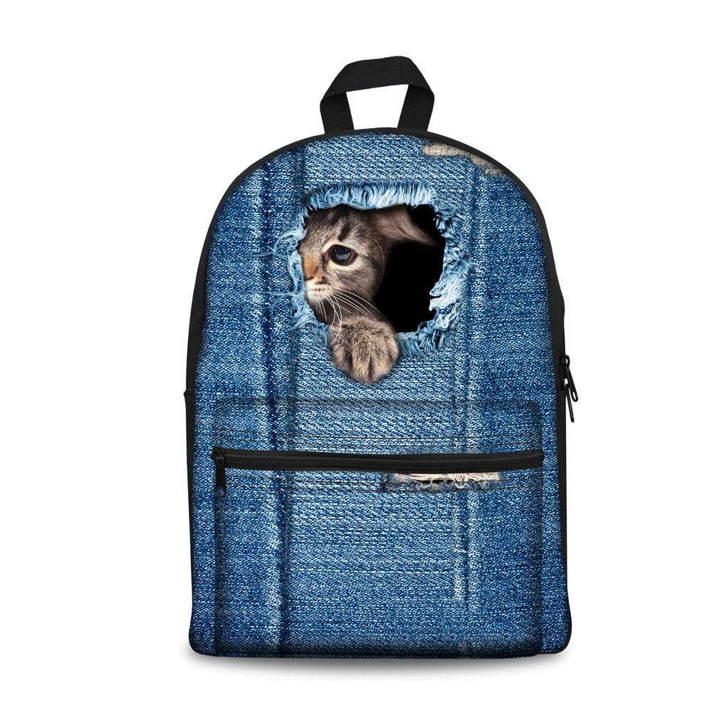 pet photo custom student backpack