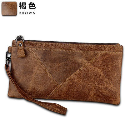 hot explosion of crazy horse anti theft brush rfid wallet hand bag color multifunction men hand