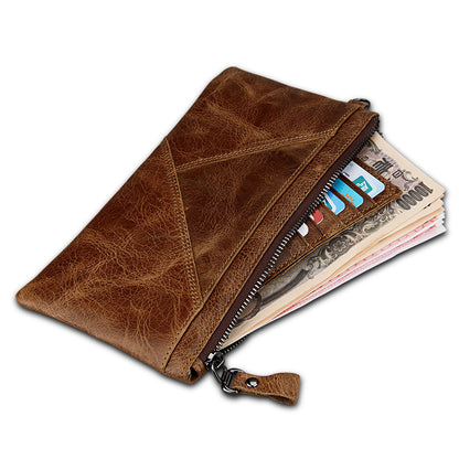 hot explosion of crazy horse anti theft brush rfid wallet hand bag color multifunction men hand