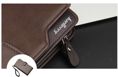 explosion models mens wallet long clutch bag multi function handbag mobile phone bag mens coin purse