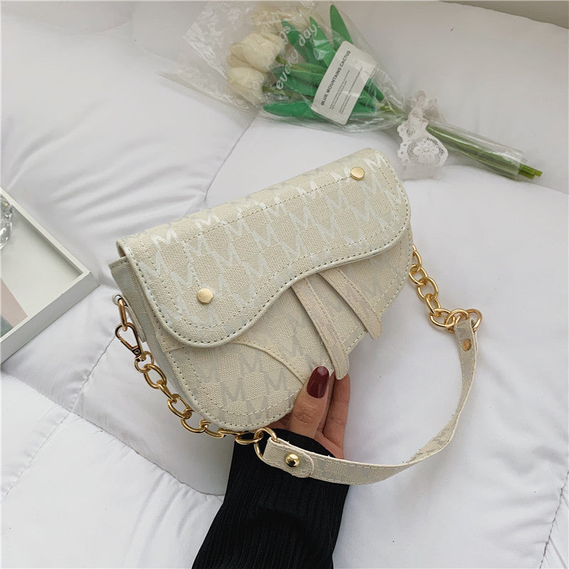 casual womens single shoulder simple saddle bag