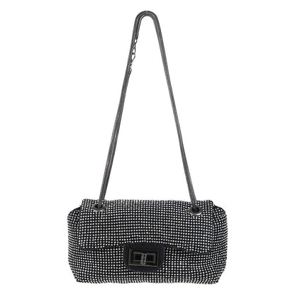 womens diamond inlaid dinner shoulder bag