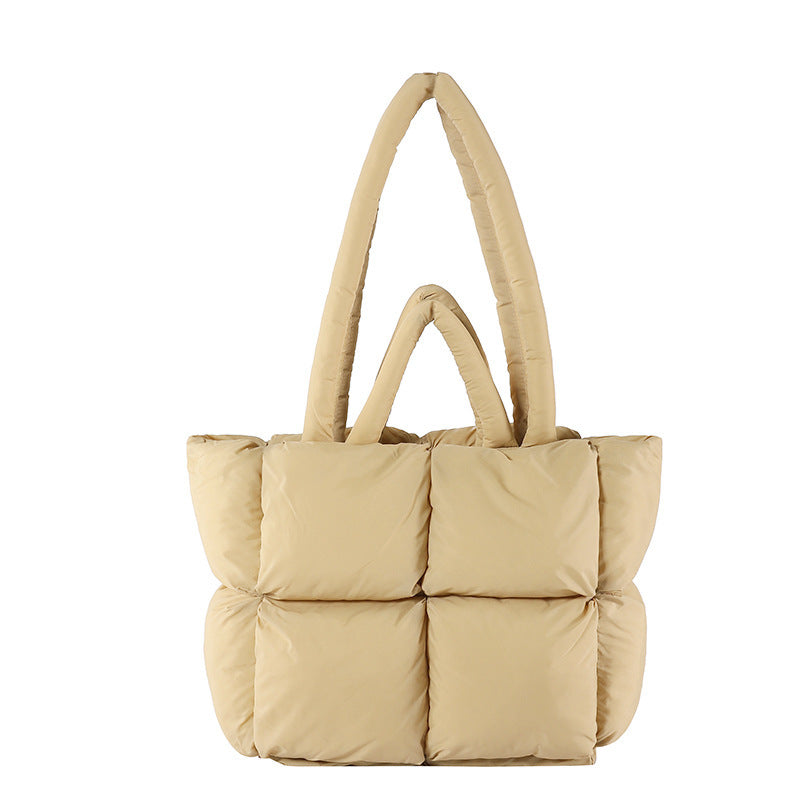 Large Capacity Soft High-grade Cotton-filled Western Style All-matching Underarm Shoulder Bag