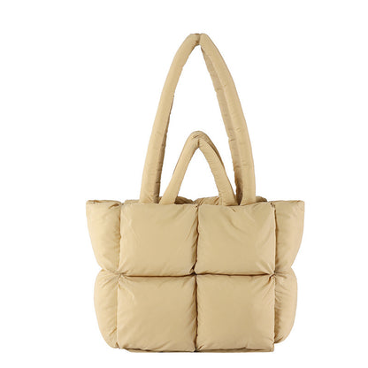 Large Capacity Soft High-grade Cotton-filled Western Style All-matching Underarm Shoulder Bag