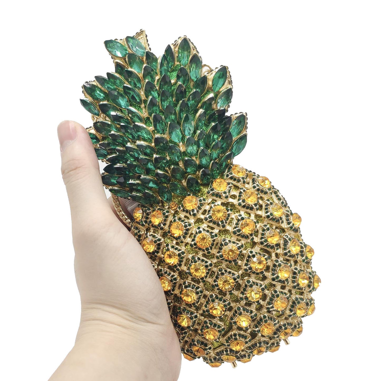 pineapple rhinestone banquet clutch