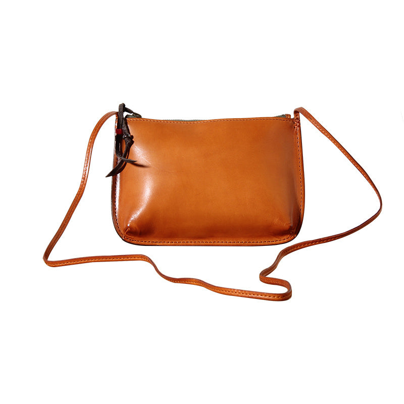 handmade vintage cowhide leather mini womens shoulder bag