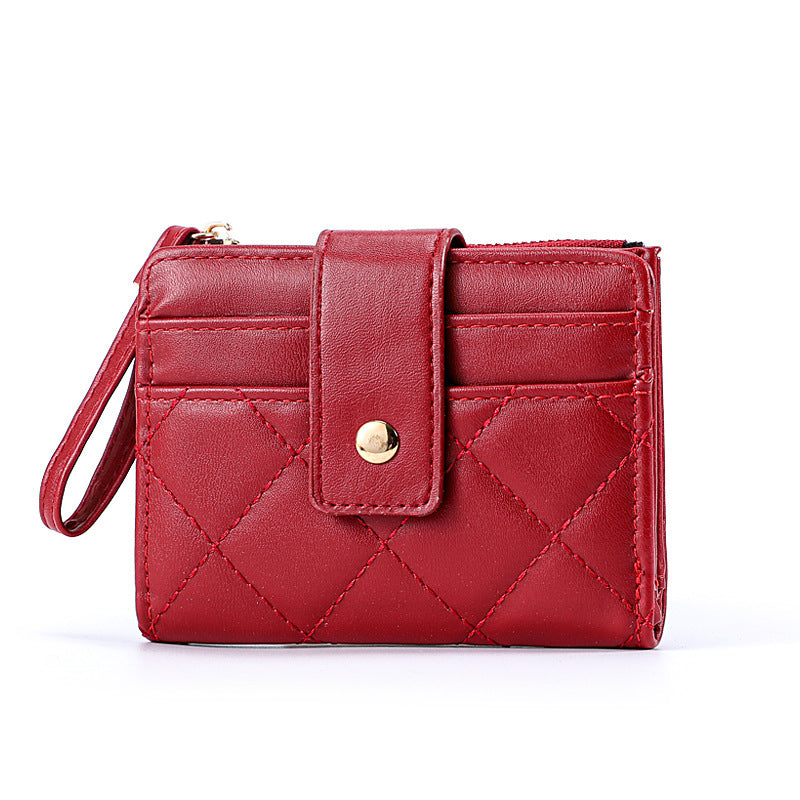 simple and niche womens short wallet