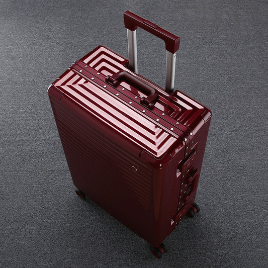 pc bright color fashion luggage 20 aluminium frame luggage universal wheel color matching 24 high end suitcase