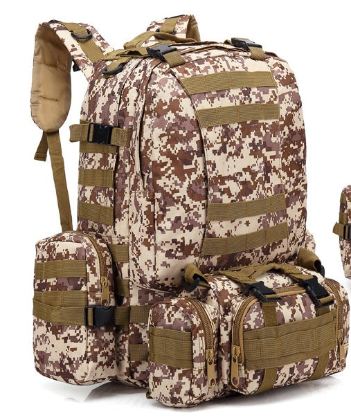 mens travel backpack oxford cloth outdoors backpack army camouflage tactics double shoulder bag mountaineering large combination backpack