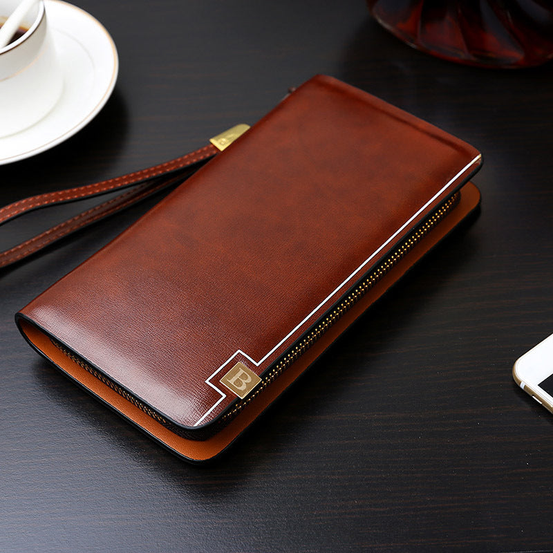 the new korean long wallet men single zipper handbag multifunctional leisure bag bag wholesale mobile phone manufacturers